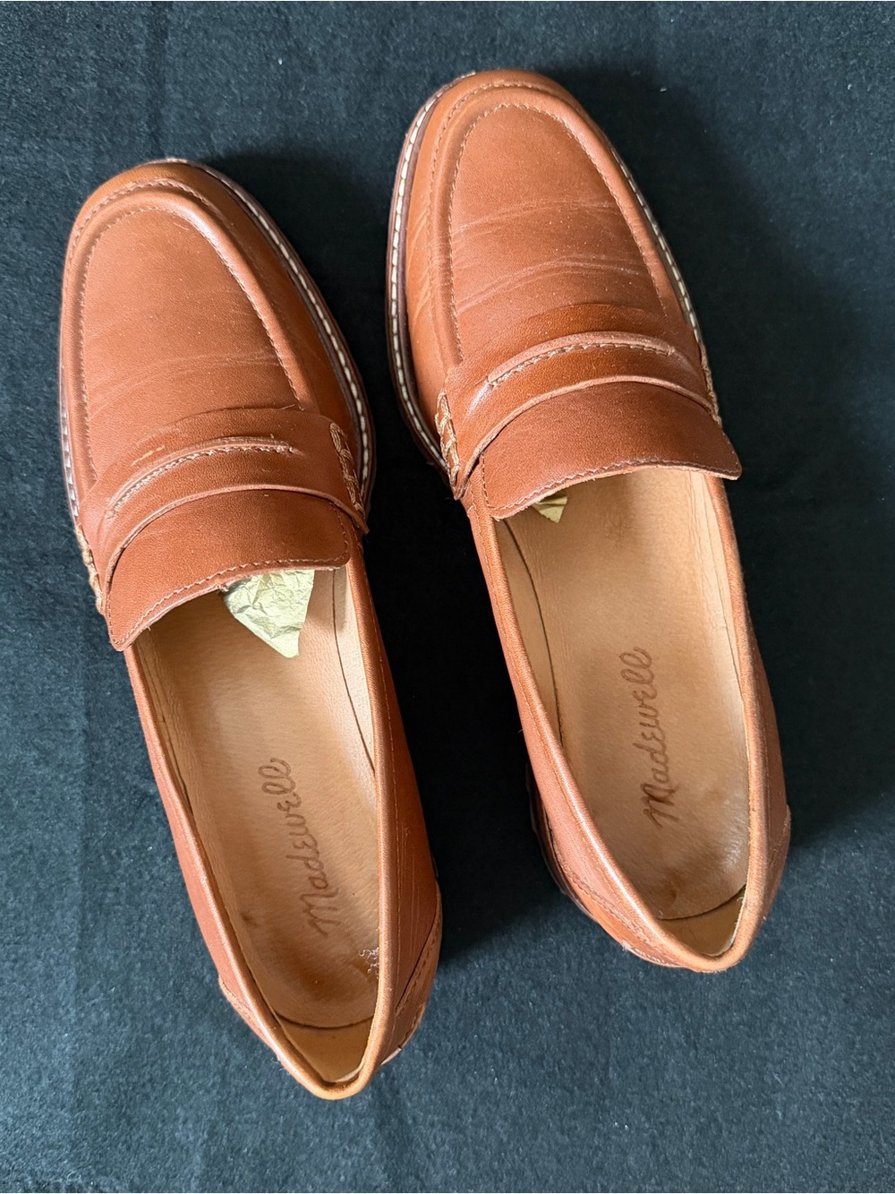 Madewell Corine Lugsole Loafer Women's Size 7 Camel Brown Leather - Picture 8 of 13